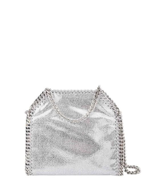 Stella McCartney White Tiny Laminated Shaggy Deer Shoulder Bag
