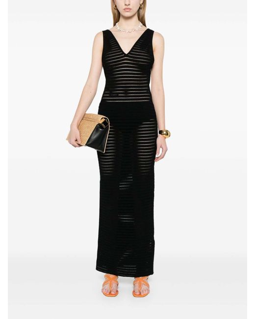Elisabetta Franchi Black Long Dress