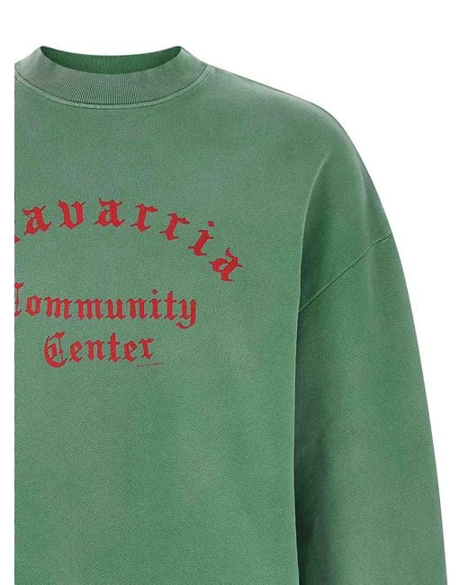 Willy Chavarria Green Hooligan Sweatshirt for men