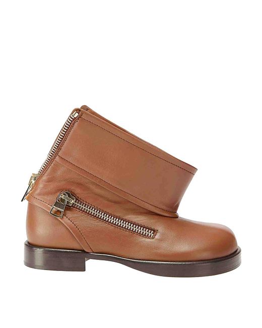 J.W. Anderson Brown Decorative Lateral Zip Boots