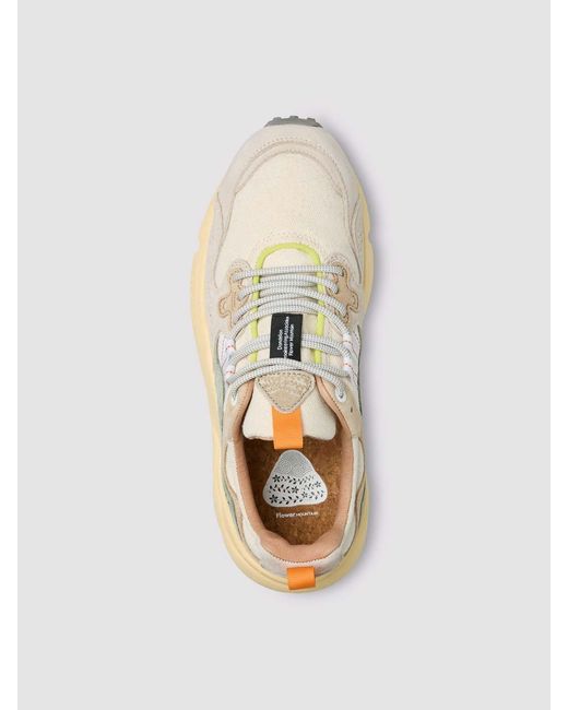 Flower Mountain White Yamano 3 Uni Suede/Canvas for men