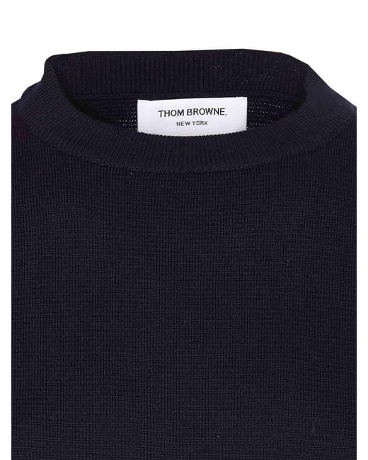 Thom Browne Blue Milano Pullover