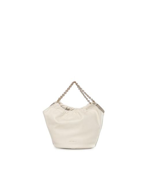 Coccinelle White Smash Leather Bag