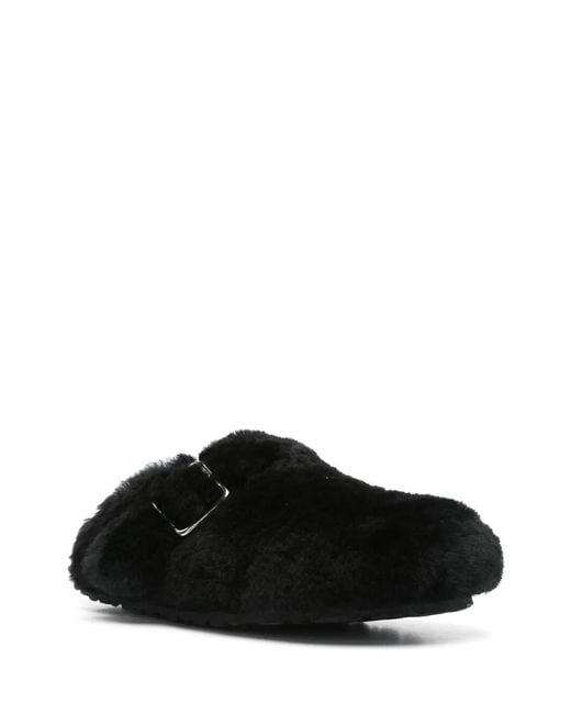 Birkenstock Black Boston Sk1 1774 Shearling Laf
