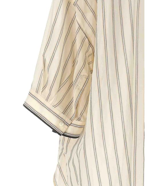 Brunello Cucinelli Natural Striped Shirt