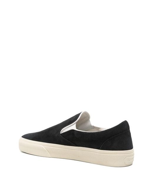 Tom Ford Black Sneakers Without Laces for men