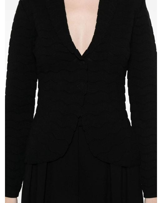 Emporio Armani Black Single-Breasted Blazer Jacket