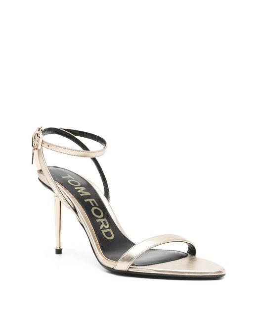 Tom Ford White Sandals With Ankle Strap