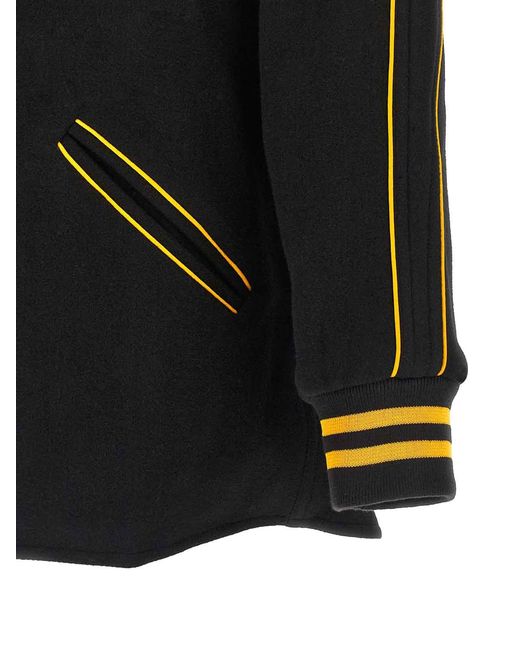 Bode Black 'Monogram Snap' Reversible Jacket for men