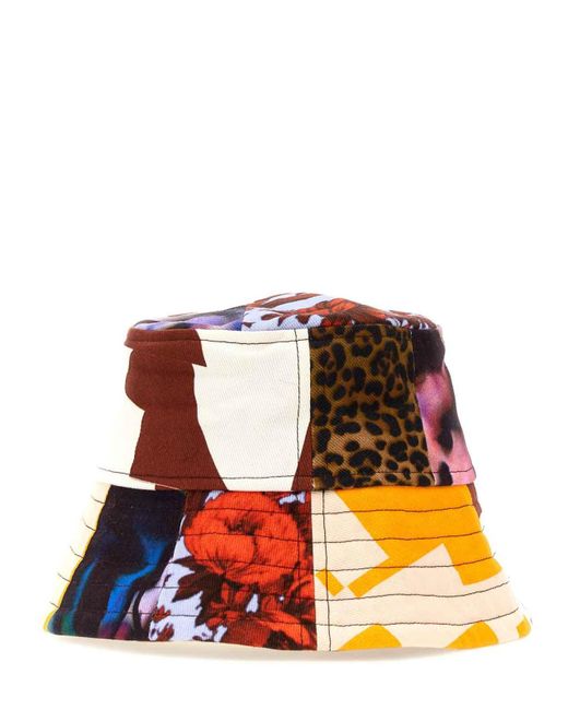 Dries Van Noten Orange Bucket Hat for men
