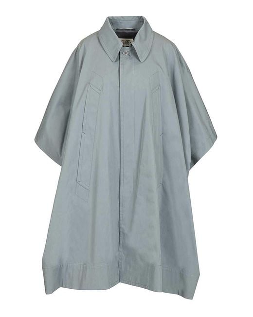 MM6 by Maison Margiela Blue Mm6 Margiela Trench Coat