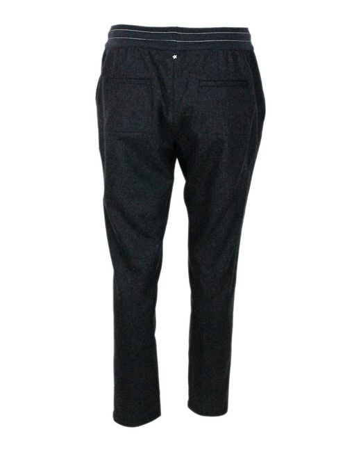 Lorena Antoniazzi Black Wool Blend Pants