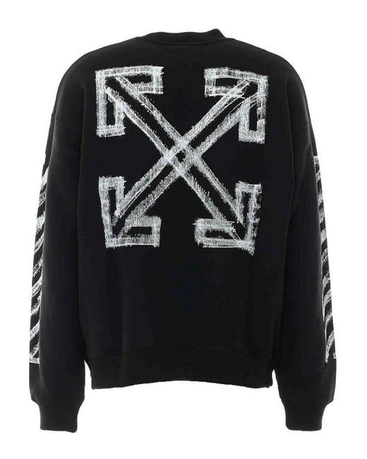 Off-White c/o Virgil Abloh Black Off Motion Arrow Skate Hoodie for men