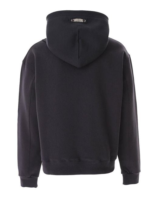 ANDERSSON BELL Blue Adsb Heart Hoodie for men