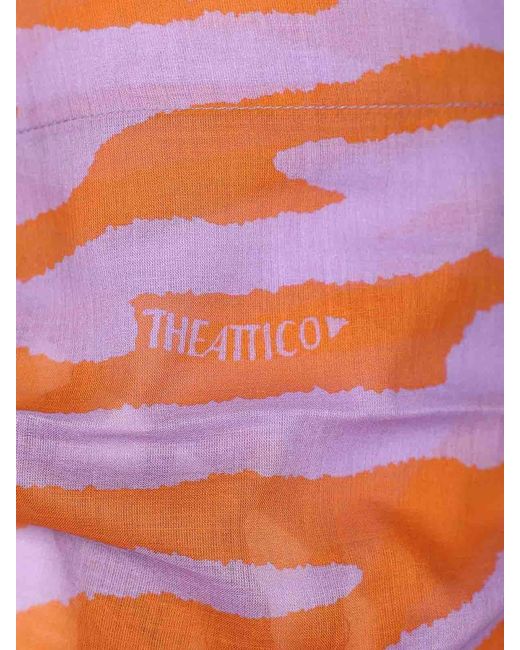 The Attico Red Animal Print Pareo