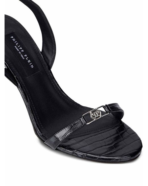 Philipp Plein Metallic Heeled Sandals