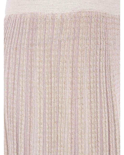 Blugirl Blumarine Pink Stripes Lux Skirt