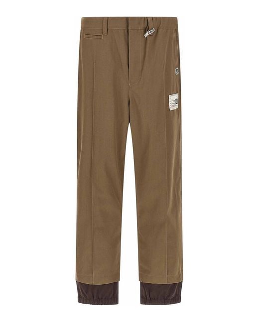 Maison Mihara Yasuhiro Natural Mix Layered Wool Gabardine Pants for men