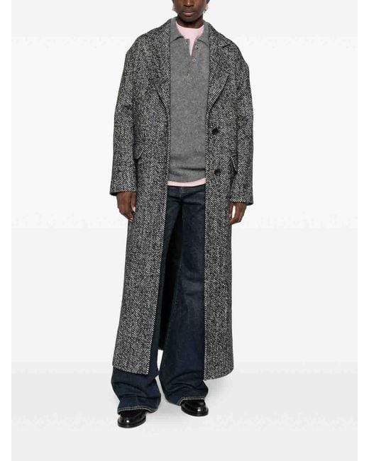 Tagliatore Gray Single-Breasted Coat