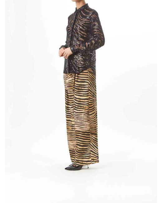 Just Cavalli Black Lace Tiger Shirt