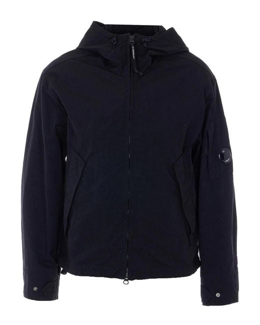 C P Company Blue Jacket With Zip Closure for men