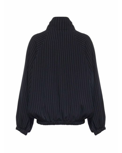 Frankie Shop Blue Baxter Pinstripe Jacket