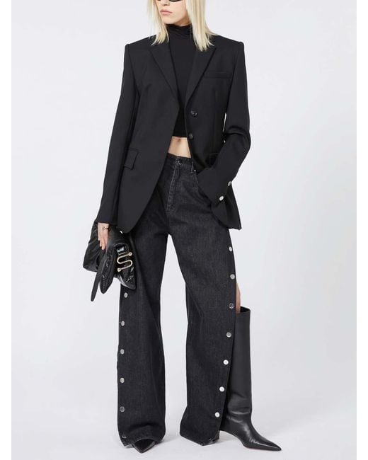 Sportmax Black Ranghi Stretch Wool Jacket By