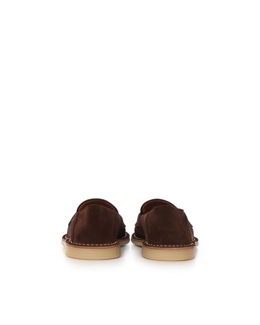 Dolce & Gabbana Brown New Florio Leather Loafers for men
