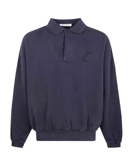 Fear Of God Blue Classic Polo Sweatshirt for men