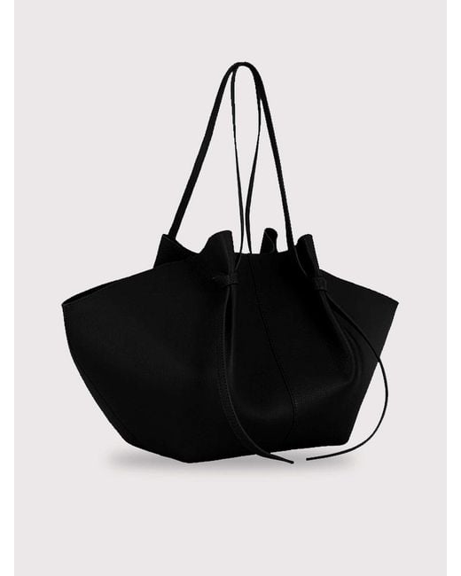 Yuzefi Black Large Mochi Suede Shoulder Bag