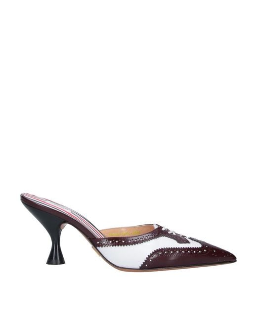 Thom Browne Brown Heeled Mules
