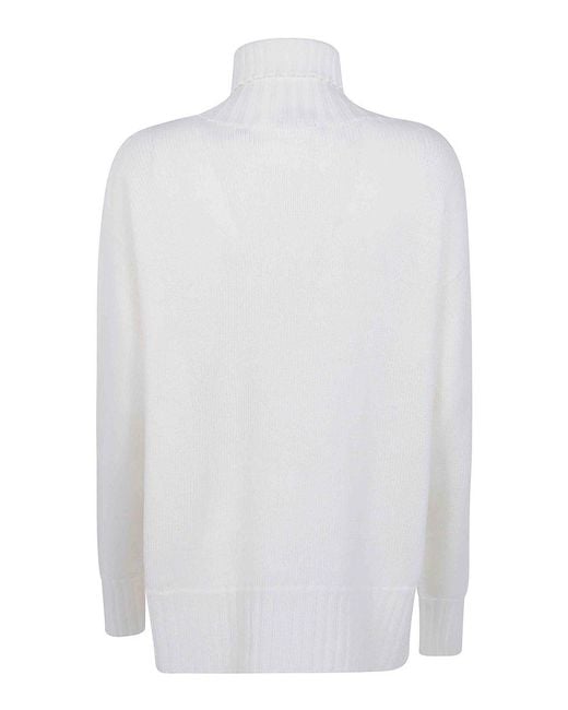 Drumohr White Turtle Neck Sweater