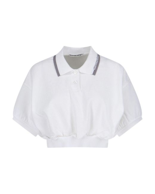 Alexander Wang White Polo Logo