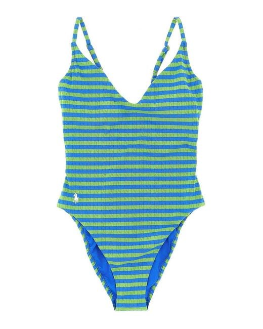 Polo Ralph Lauren Blue One-Piece Swimsuit Lingerie