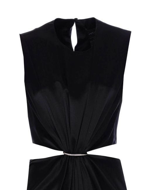 Max Mara Black Silk Satin Dress