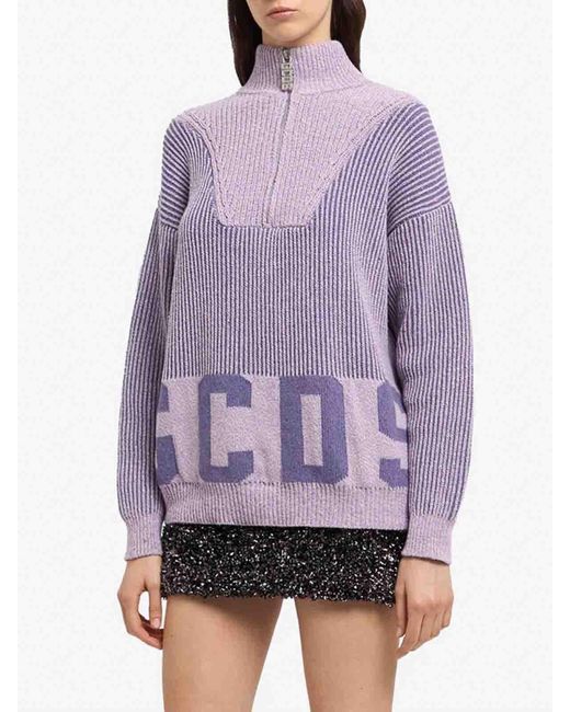 Gcds Purple Round Neck