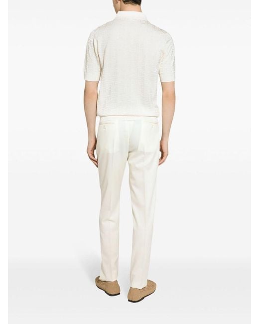 Dolce & Gabbana White Polo Shirt With Dg Logo for men