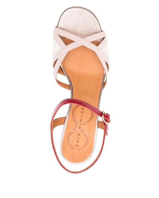 Chie Mihara Pink Logo Sandals