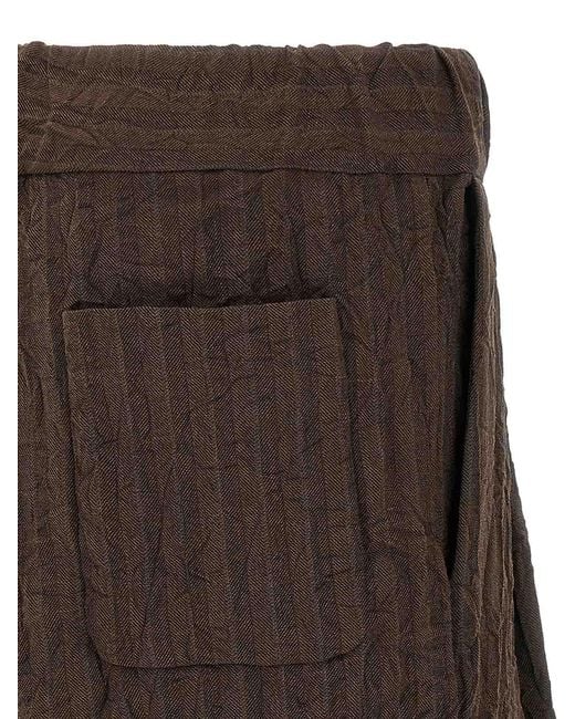 Dries Van Noten Brown Plate Bermuda Shorts for men