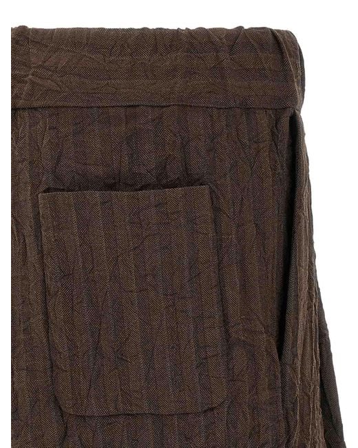 Dries Van Noten Brown Plate Bermuda Shorts for men