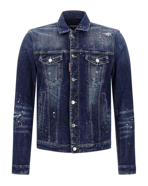 DSquared² Blue Dan Jean Jacket for men