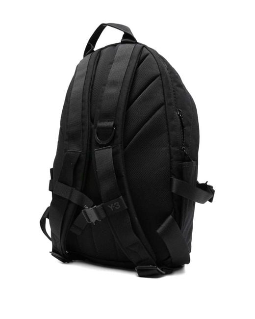 Y-3 Black Backpack With Logo Plaque
