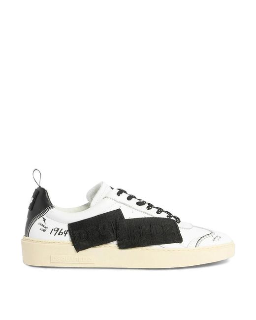 DSquared² White Sneakers Bianco/Nero for men