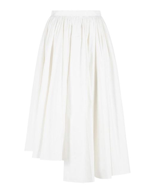 Self-Portrait White Midi Skirt