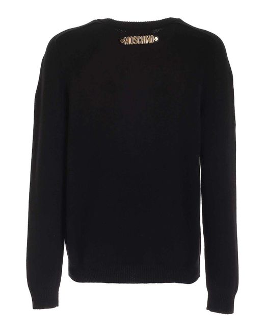 Moschino Black Lightweight Sweater for men
