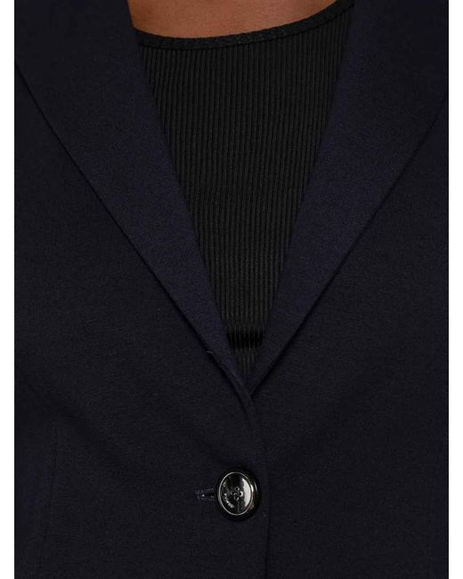 Pinko Blue New Signum Dark Fabric Stitch Jacket