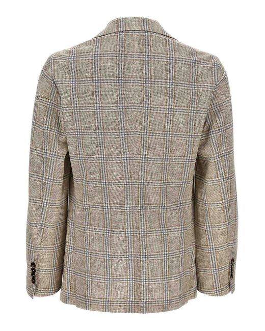Circolo 1901 Gray Check Blazer Jacket for men