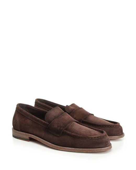 Corvari Brown Suede Moccasin for men