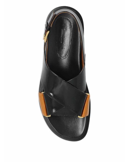 Marni Black Flat Sandals