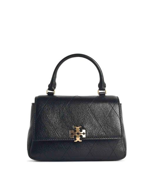 Tory Burch Blue Charlie Matelass' Leather Mini Bag